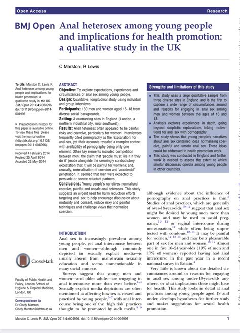 anal sex with sister|Anal heterosex among young people and implications for